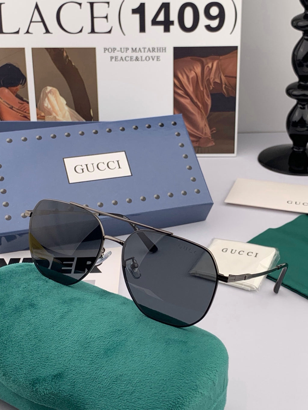 Gucci G18904 Polarized Aviator Brown Lens Sunglasses for Men - 381970 - detail image 3