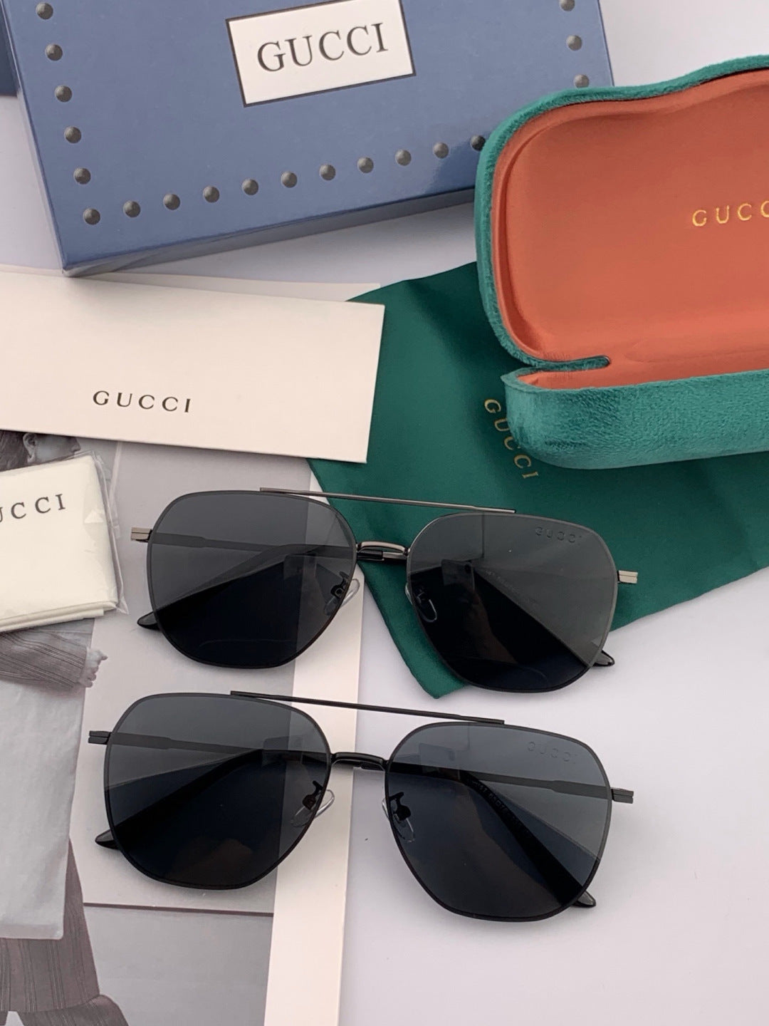 Gucci G18904 Polarized Aviator Brown Lens Sunglasses for Men - 381970 - detail image 6