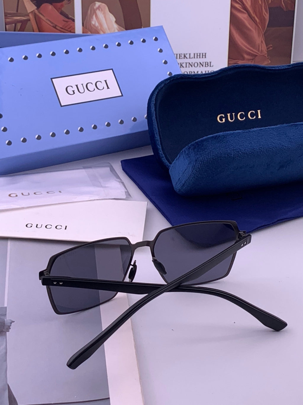 Gucci G5226 Fashion Gold Lens Sunglasses for Men & Women - 381979 - detail image 5