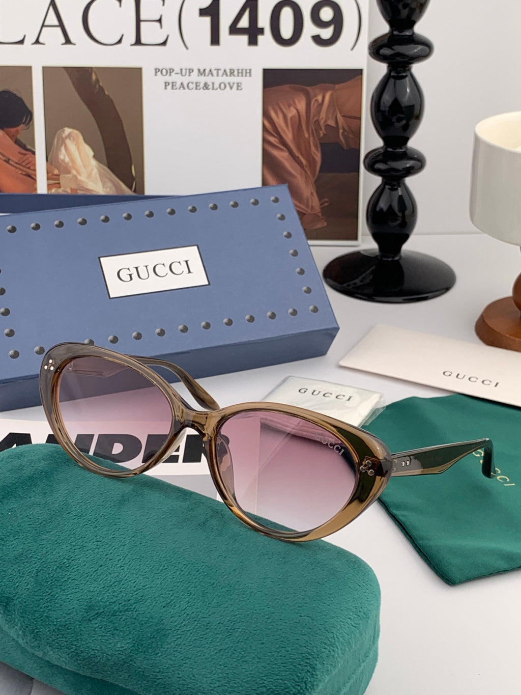 Gucci G65504 Polarized Fashion Gold Lens Sunglasses for Men & Women - 398416 - detail image 3