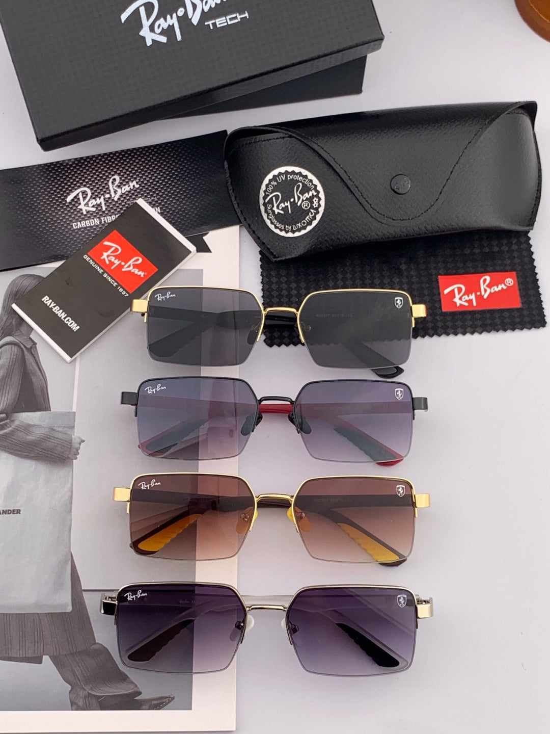 Gucci G2220 Polarized Square Gold Lens Sunglasses for Men & Women - 398406 - detail image 7