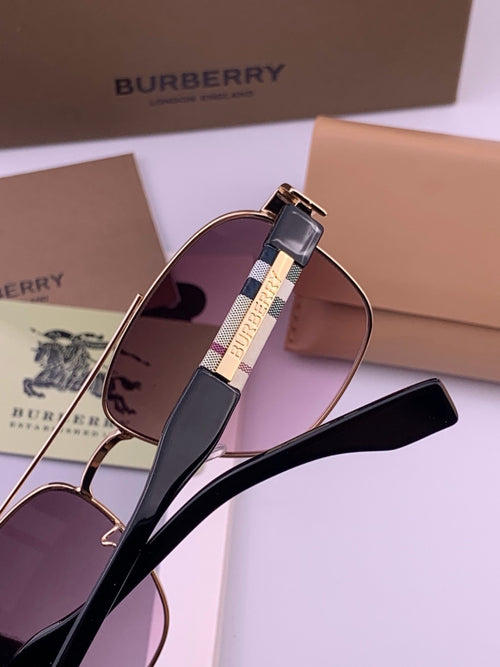 Burberry B201 Aviator Purple Lens Sunglasses for Men - 399086 - detail image 2