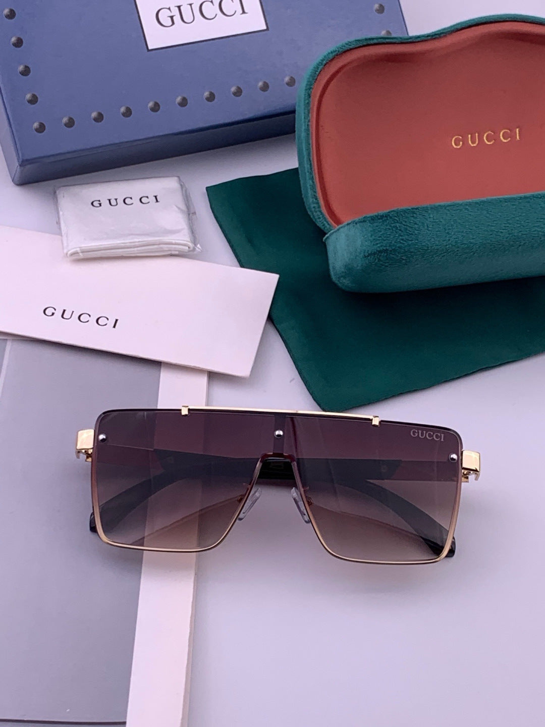 Gucci G51754 Aviator Black Lens Sunglasses for Men & Women - 398396 - detail image 4