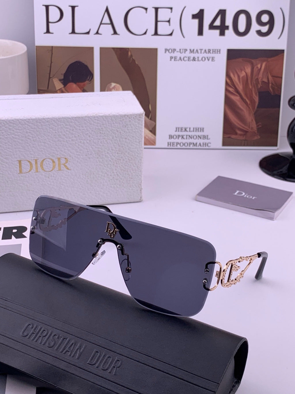 Dior CD11753 Fashion Blue Lens Sunglasses for Women - 398690 - detail image 4