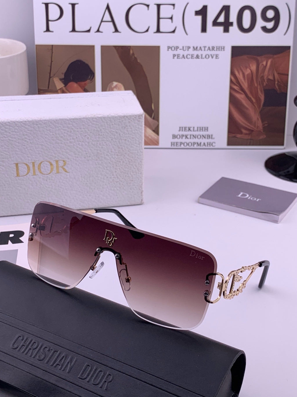 Dior CD11753 Fashion Blue Lens Sunglasses for Women - 398690 - detail image 6
