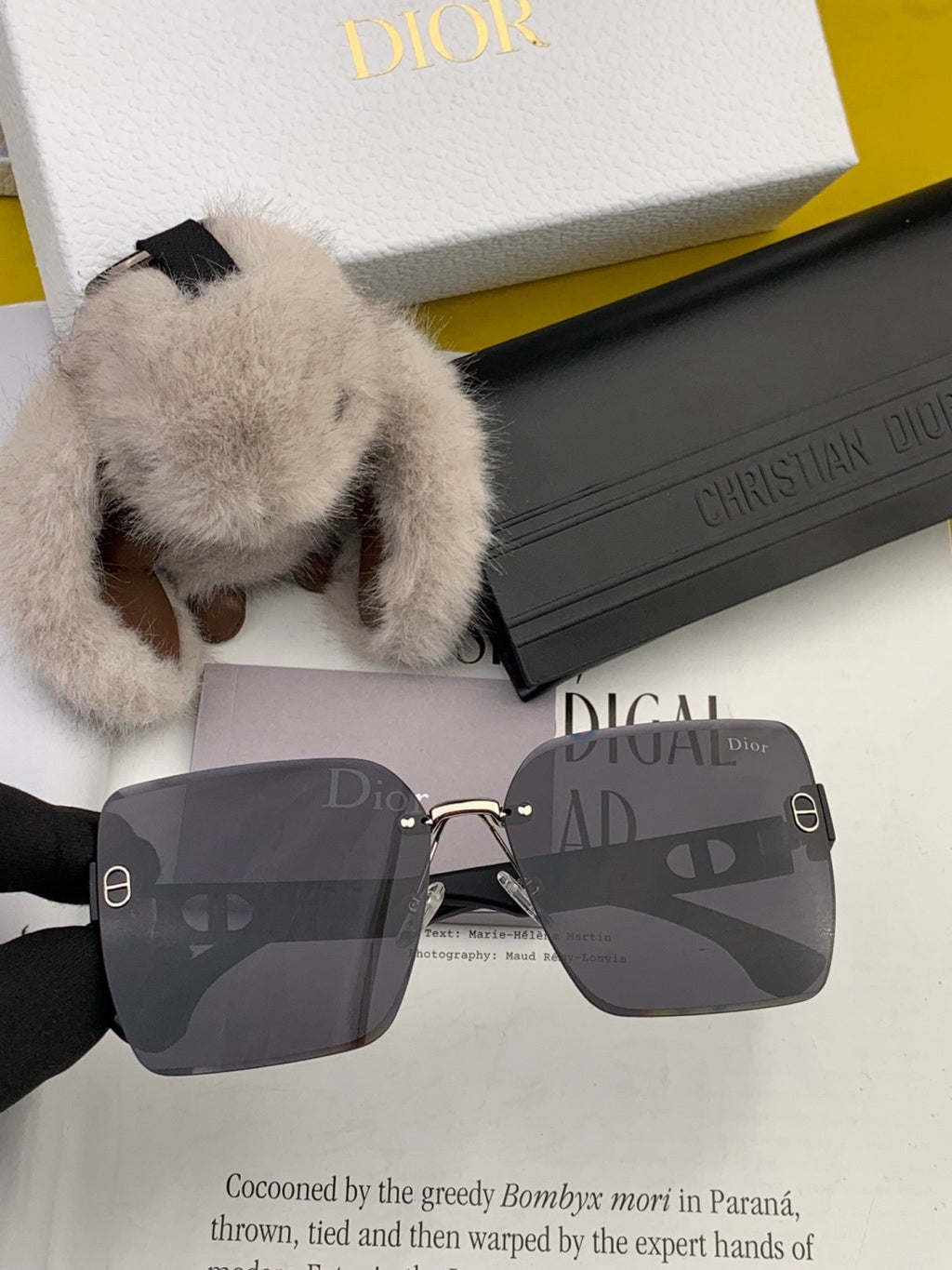 Dior D3550 Square Black Lens Sunglasses for Men & Women - 398688 - detail image 2