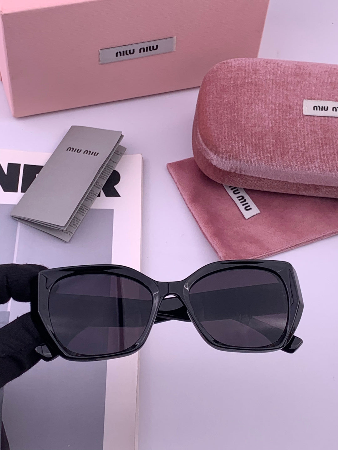 Miu Miu M1310 Fashion Black Lens Sunglasses for Men & Women - 399192