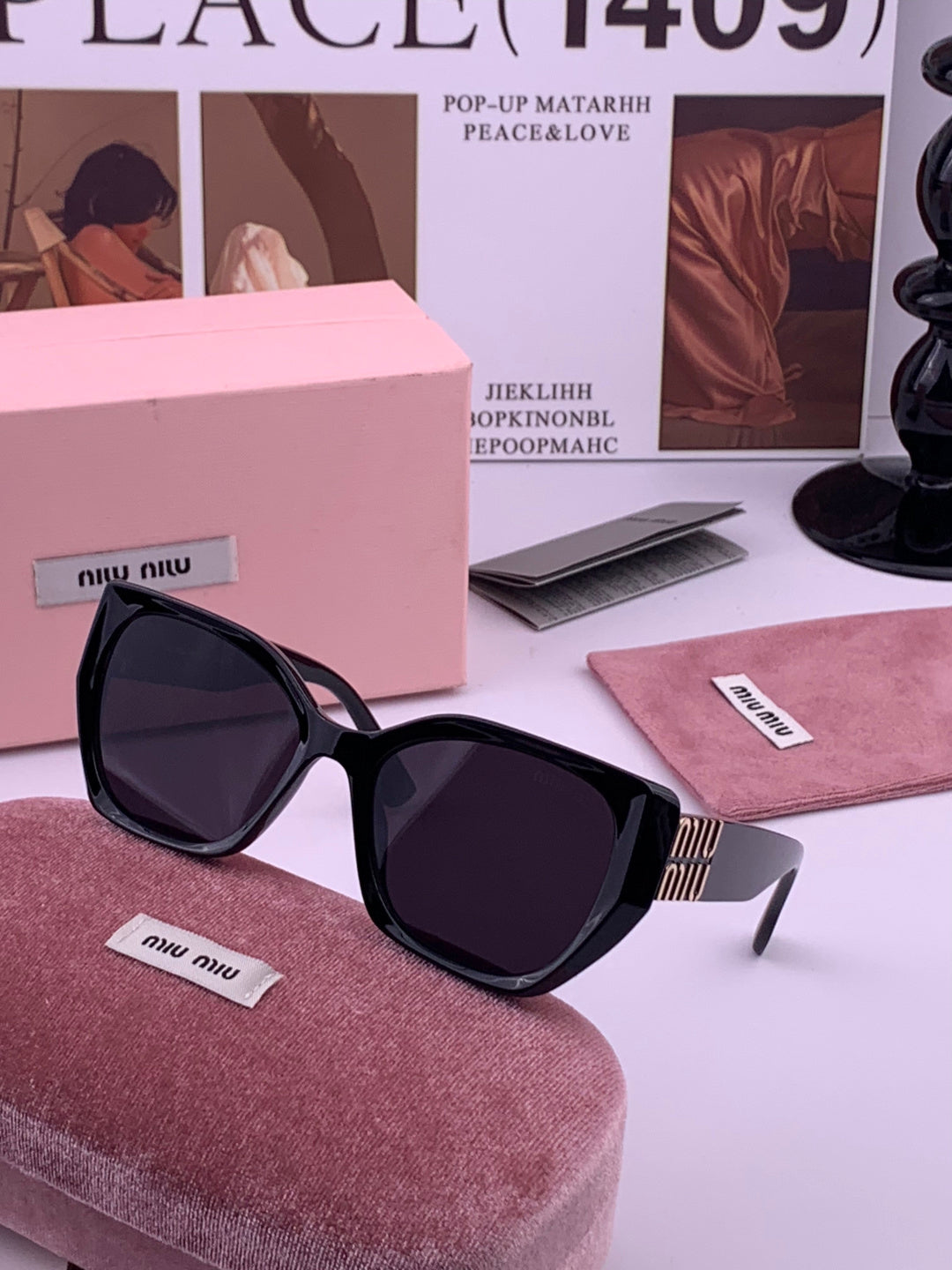 Miu Miu M1310 Fashion Black Lens Sunglasses for Men & Women - 399192 - detail image 2