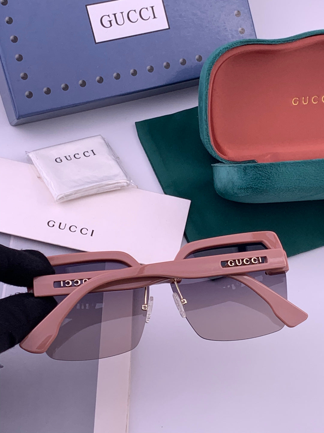 Gucci 2592 Polarized Square Gold Lens Sunglasses for Men & Women - 398274 - detail image 4