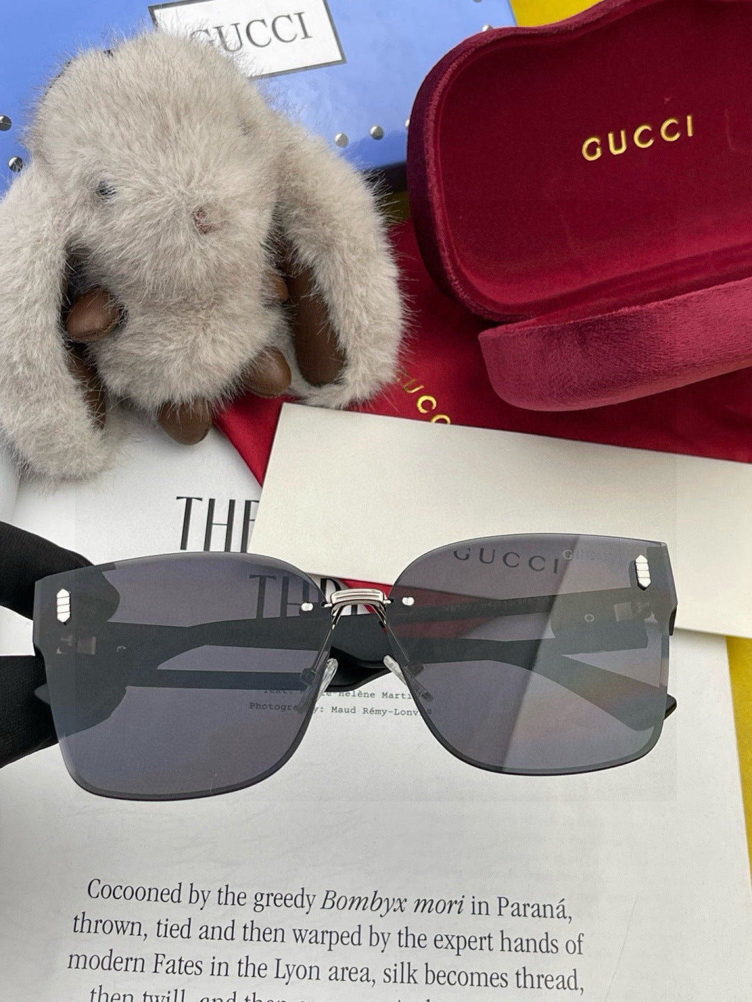 Gucci G3101 Square Black Lens Sunglasses for Men & Women - 398268 - detail image 2