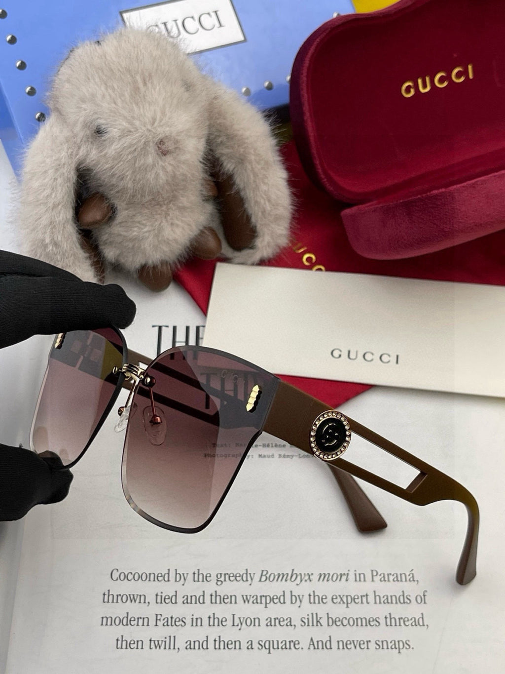 Gucci G3101 Square Black Lens Sunglasses for Men & Women - 398268 - detail image 3
