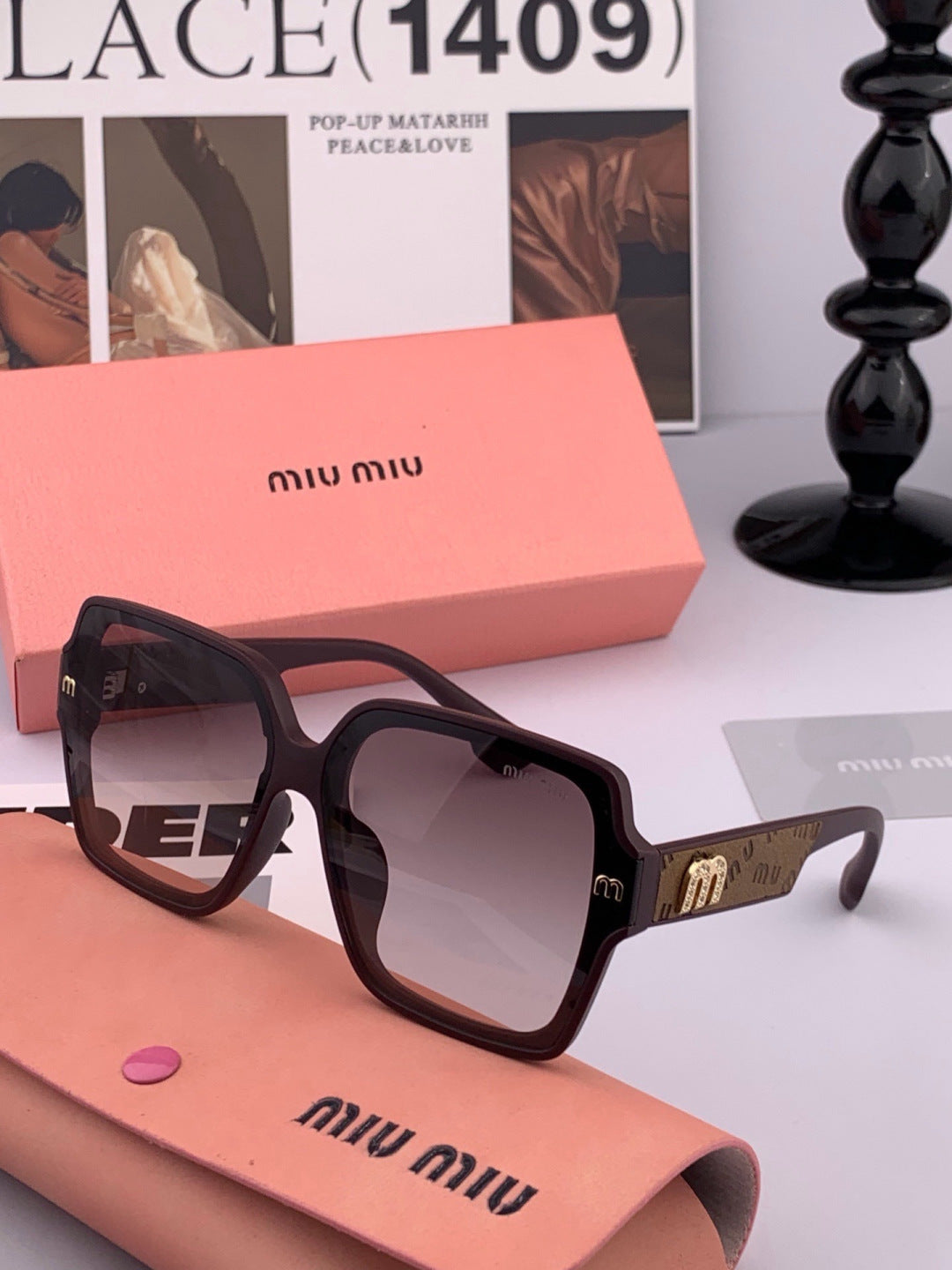 Miu Miu M9304 Fashion Pink Lens Sunglasses for Men & Women - 399187 - detail image 4