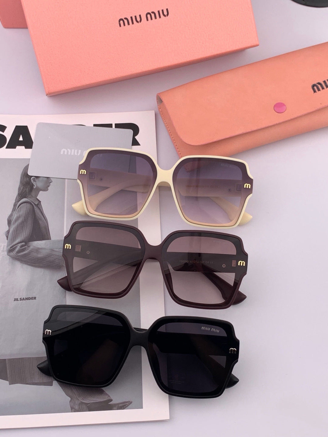 Miu Miu M9304 Fashion Pink Lens Sunglasses for Men & Women - 399187 - detail image 7