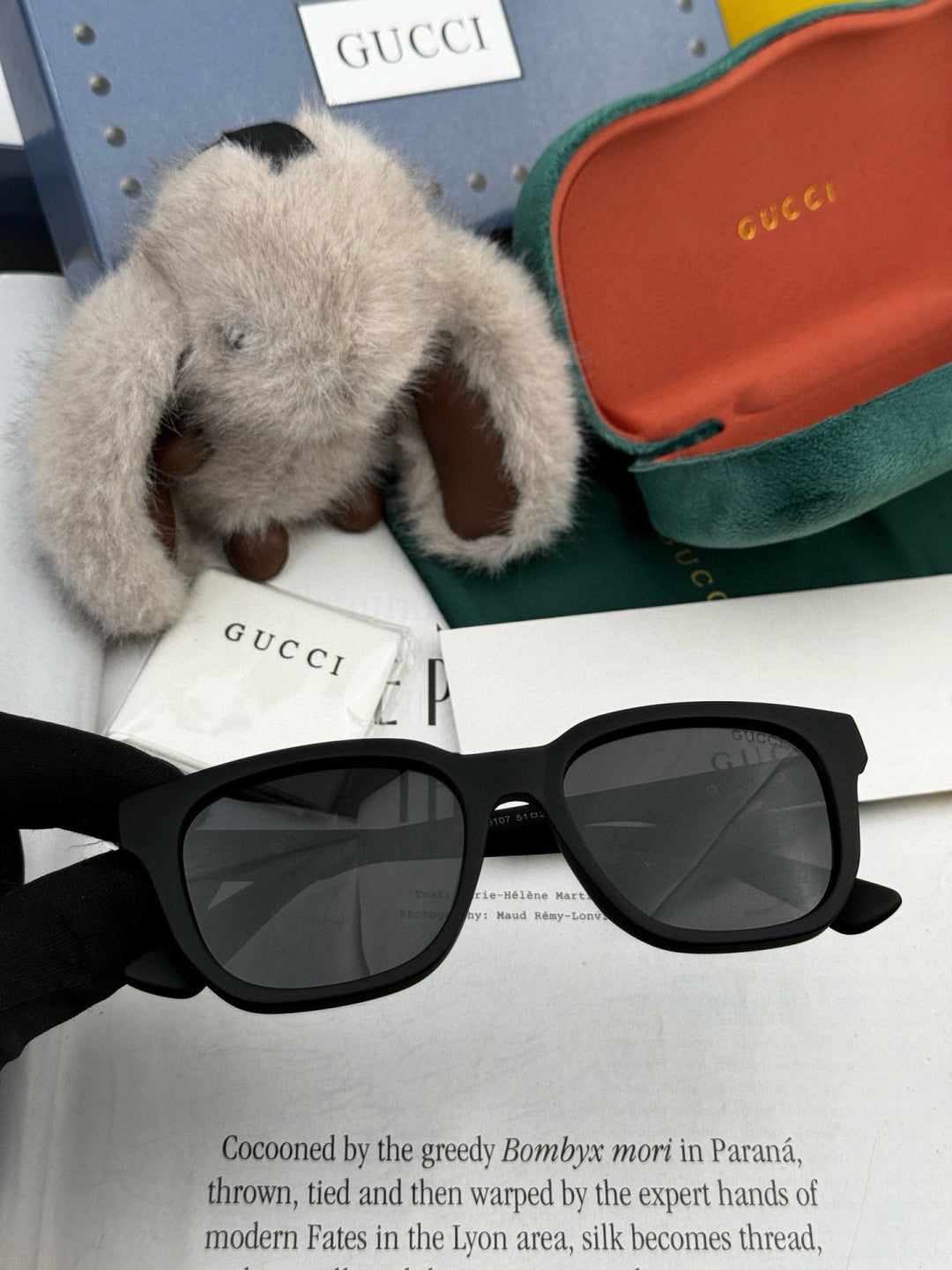 Gucci G7510 Square Gold Lens Sunglasses for Men & Women - 398253
