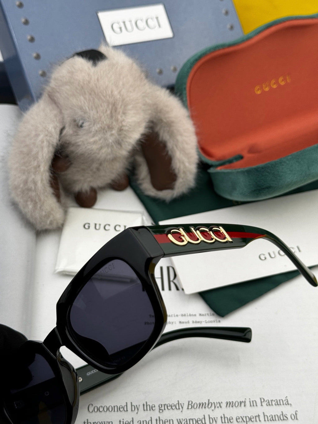 Gucci G1232 Square Black Lens Sunglasses for Men & Women - 398255 - detail image 5