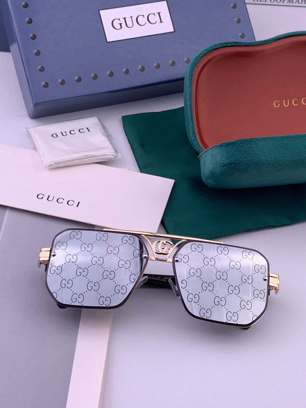 Gucci G21746 Aviator Black Lens Sunglasses for Men & Women - 398330 - detail image 7