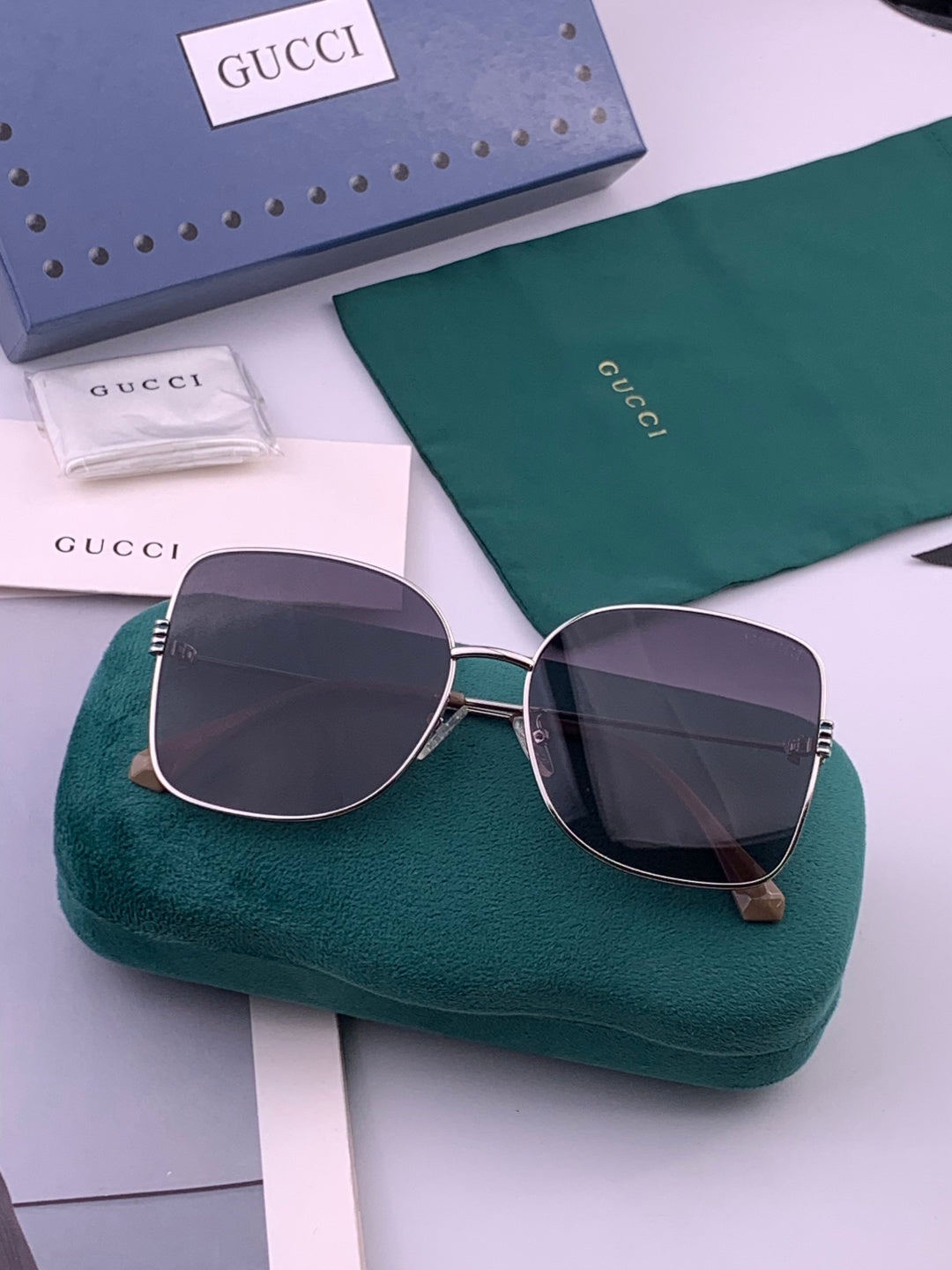 Gucci G2330 Polarized Round Black Lens Sunglasses for Women - 398333 - detail image 6