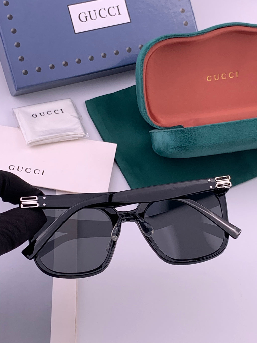 Gucci G60 Polarized Square Brown Lens Sunglasses for Men & Women - 398335 - detail image 4