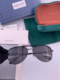 Gucci G3863 Polarized Aviator Black Lens Sunglasses for Men & Women - 398339