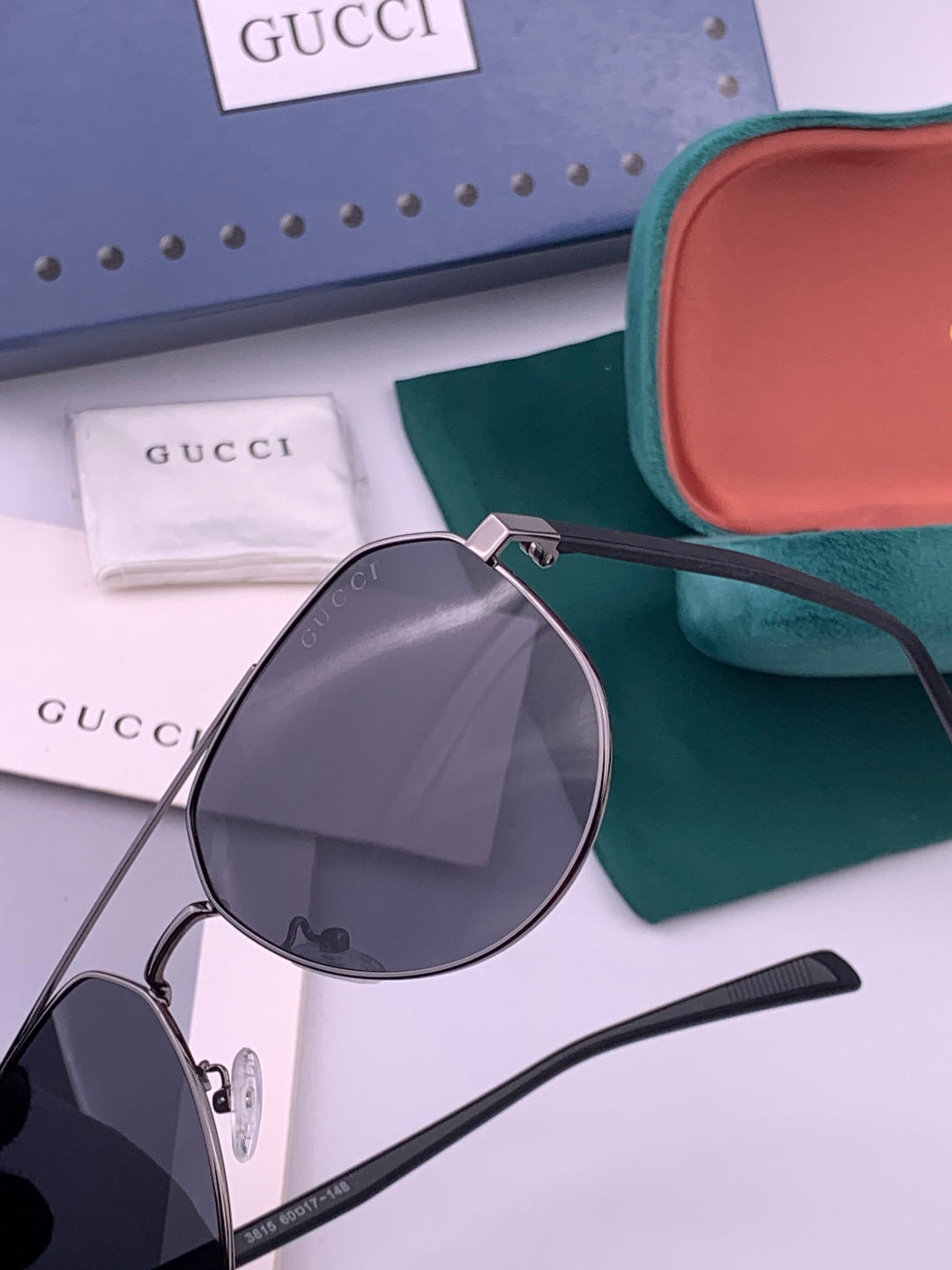Gucci G5381 Polarized Aviator Gold Lens Sunglasses for Men & Women - 398343 - detail image 3