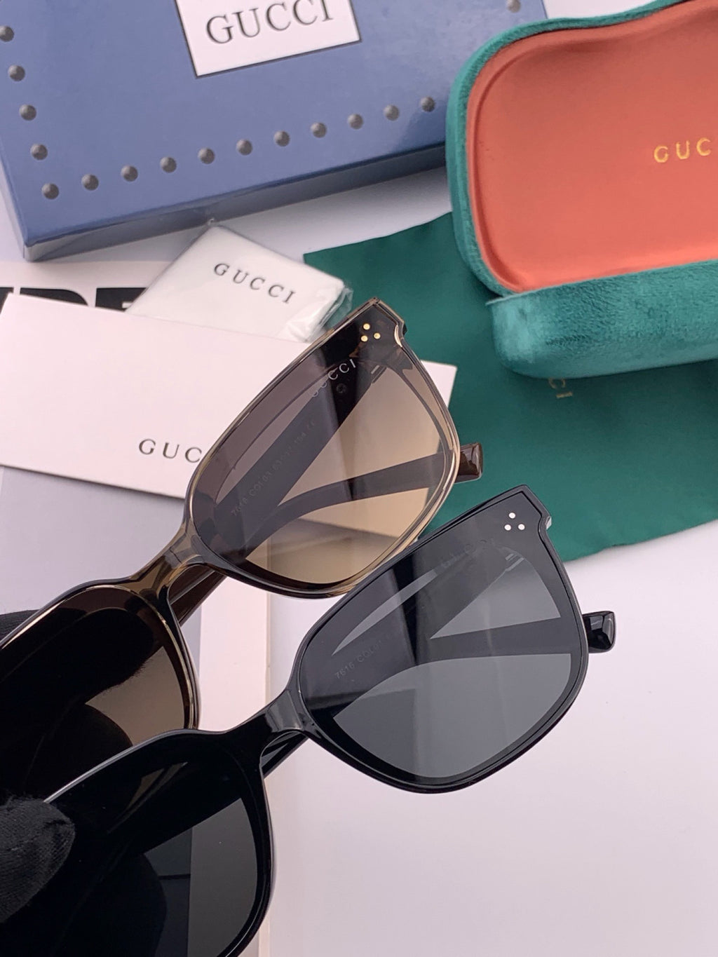 Gucci G6761 Polarized Square Black Lens Sunglasses for Men & Women - 398344 - detail image 4
