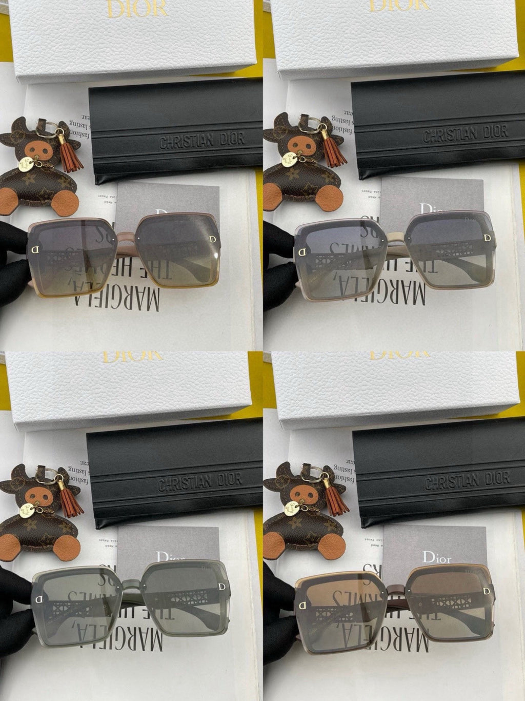 Dior CD4190 Square Gold Lens Sunglasses for Women - 398742 - detail image 6