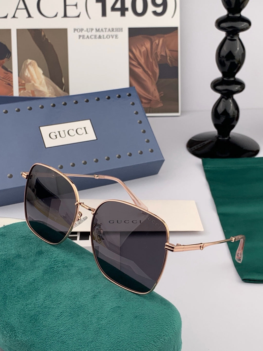 Gucci G2322 Polarized Round Red Lens Sunglasses for Men & Women - 398323 - detail image 5