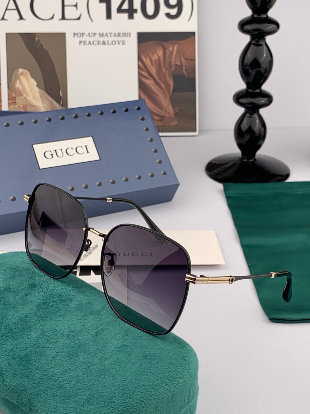 Gucci G2322 Polarized Round Red Lens Sunglasses for Men & Women - 398323 - detail image 4