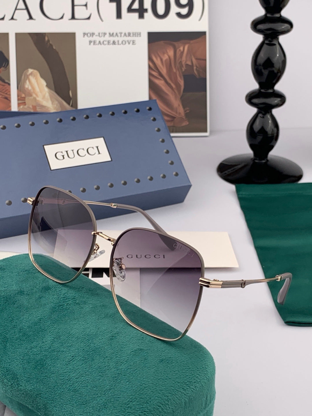 Gucci G2322 Polarized Round Red Lens Sunglasses for Men & Women - 398323 - detail image 2