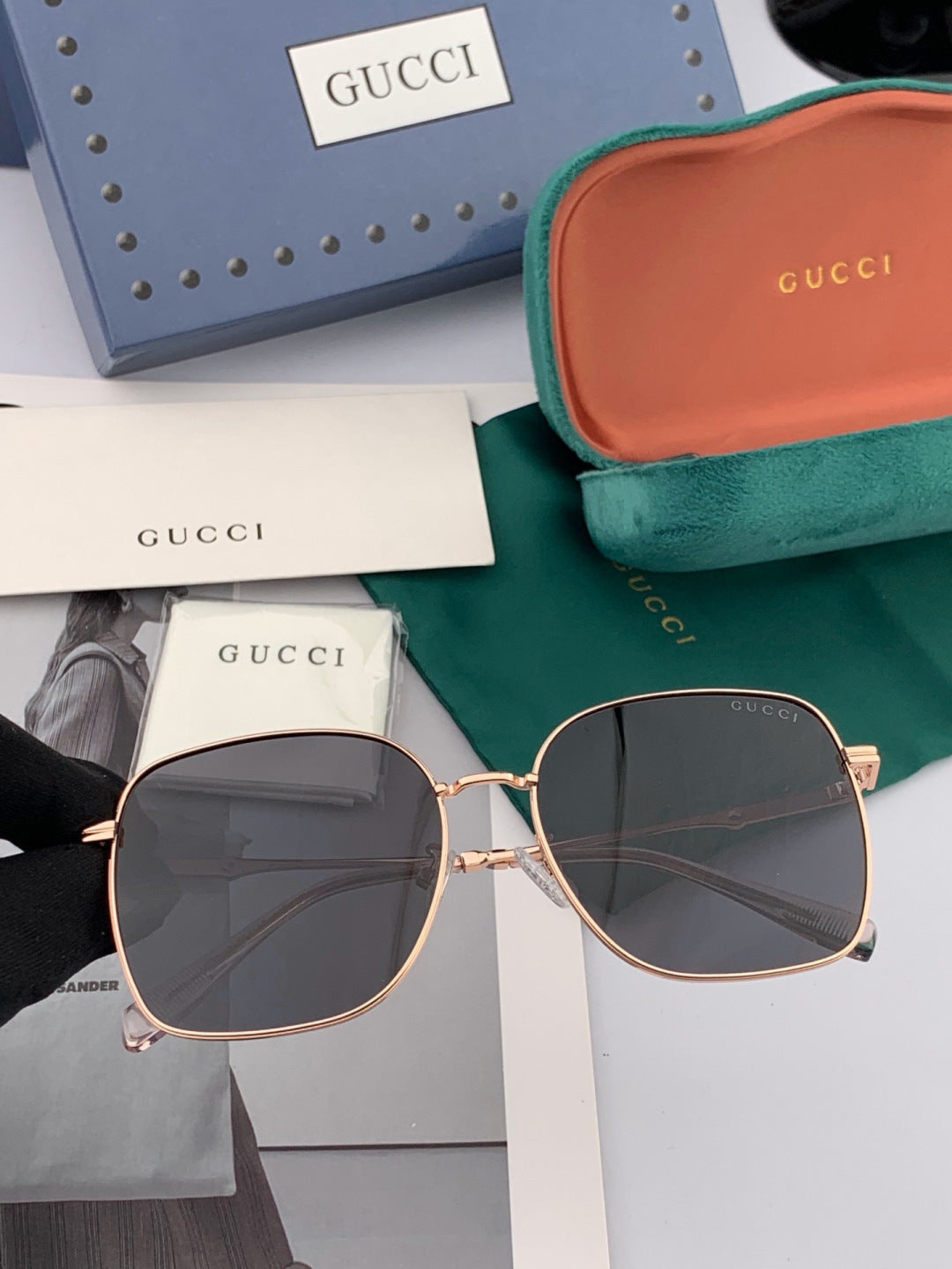 Gucci G2322 Polarized Round Red Lens Sunglasses for Men & Women - 398324 - detail image 3