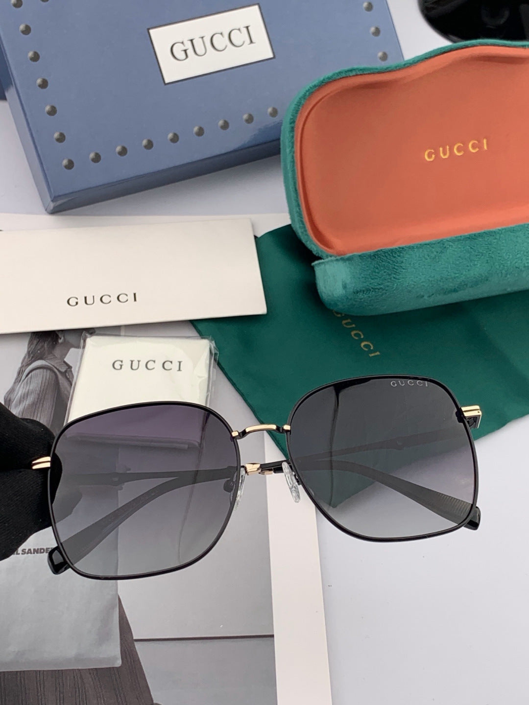Gucci G2322 Polarized Round Red Lens Sunglasses for Men & Women - 398324 - detail image 4
