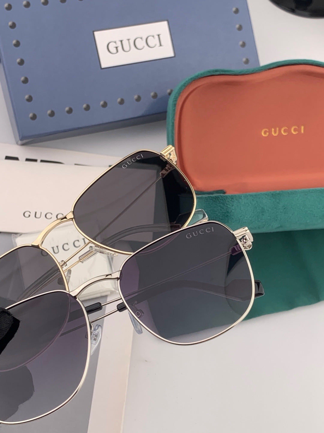 Gucci G6162 Polarized Oversized Black Lens Sunglasses for Men & Women - 398326 - detail image 5