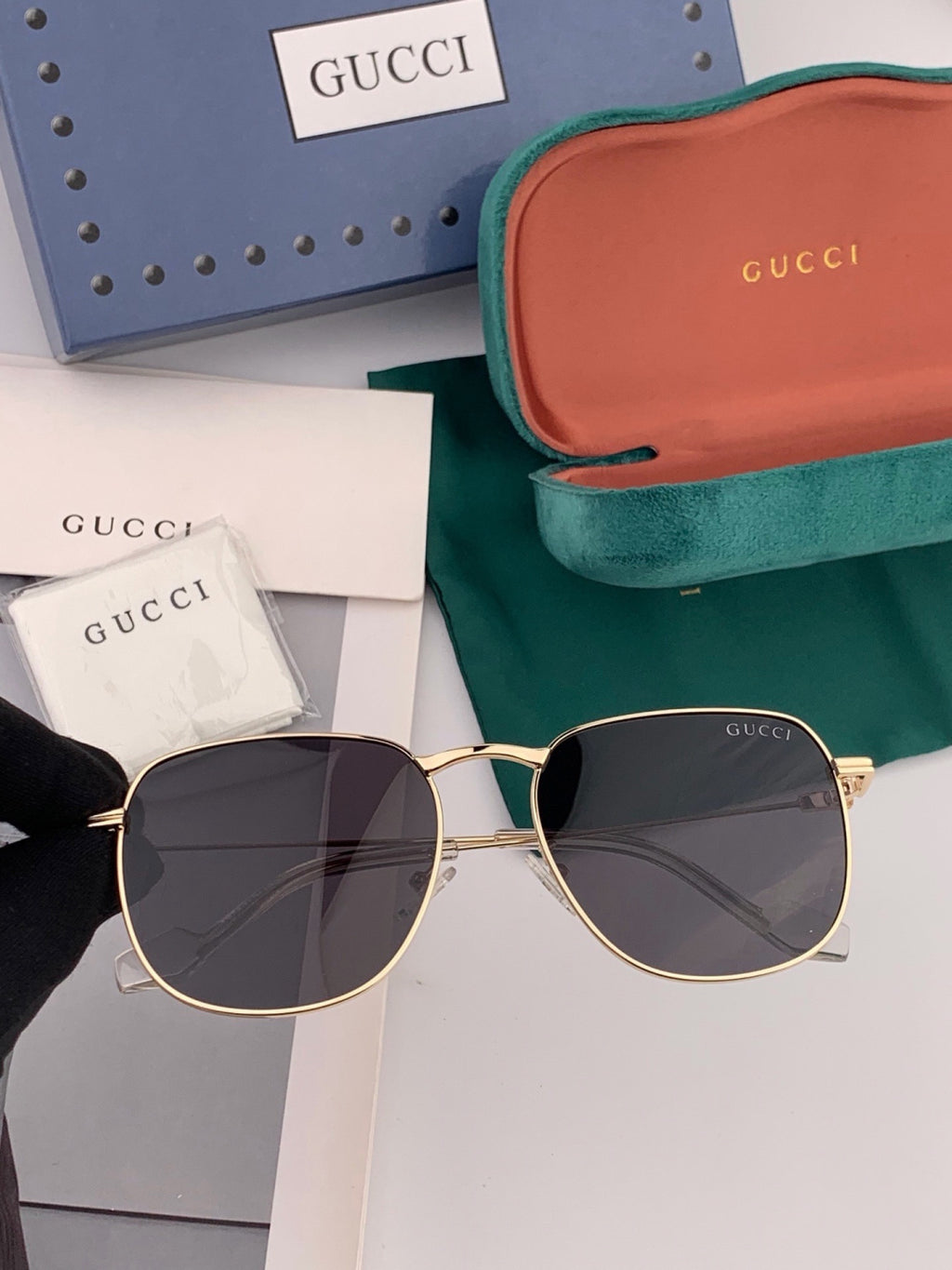 Gucci G6162 Polarized Oversized Black Lens Sunglasses for Men & Women - 398326 - detail image 2