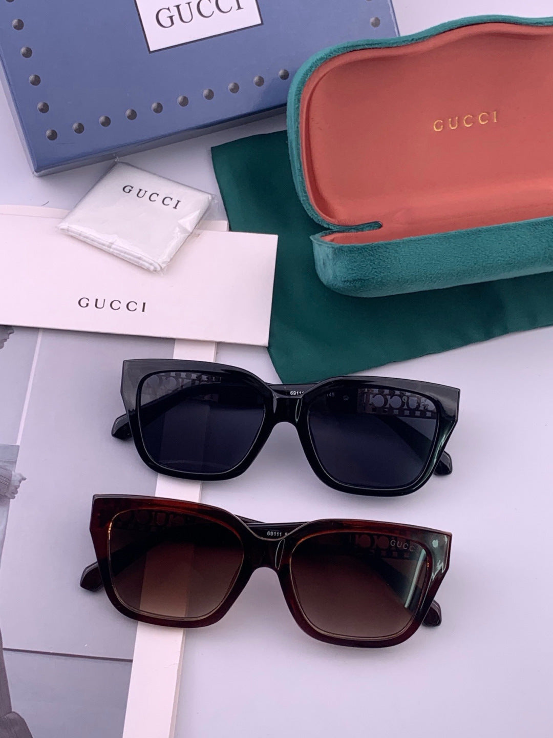 Gucci G16911 Square Gold Lens Sunglasses for Men & Women - 398318 - detail image 5