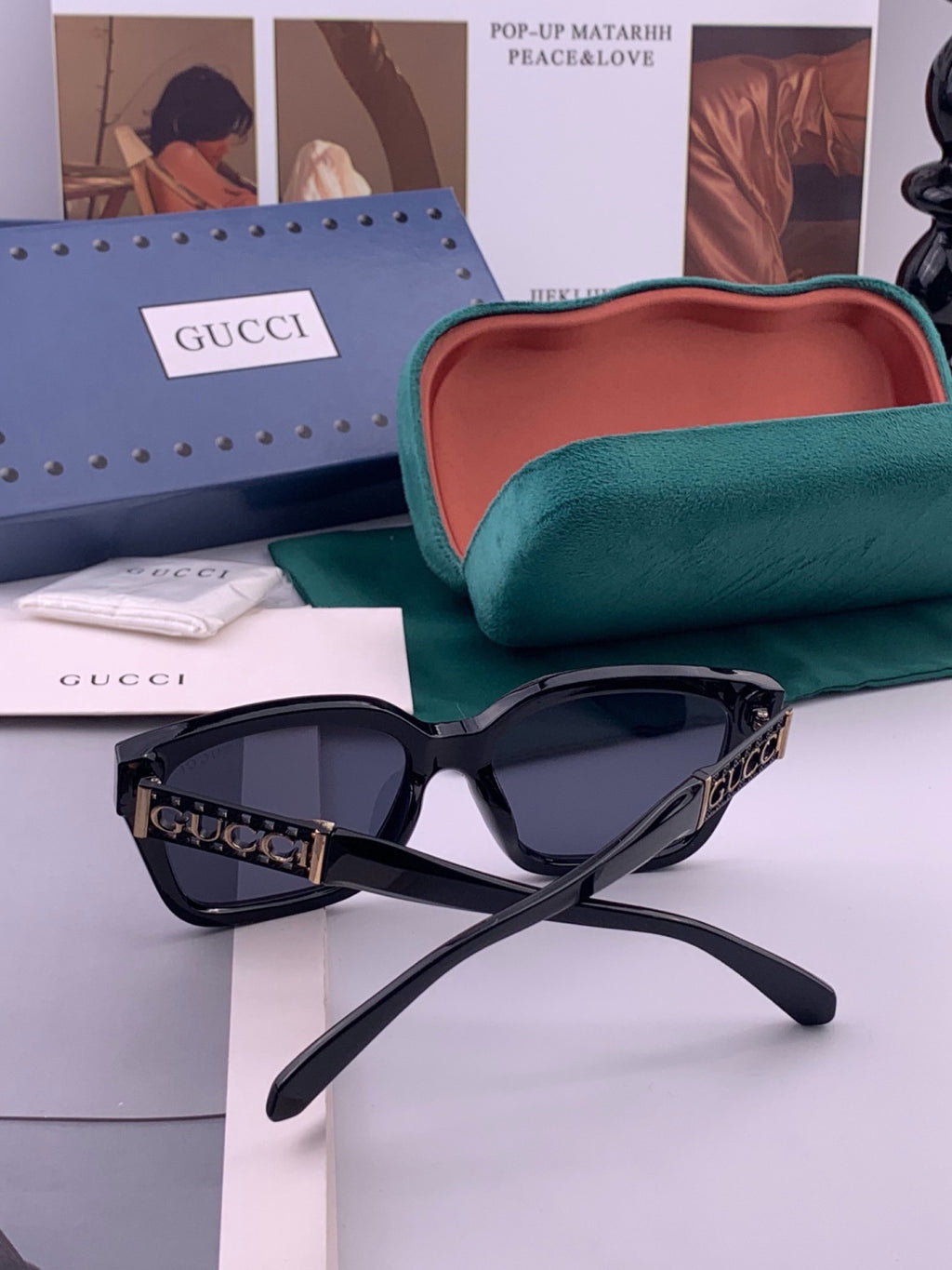 Gucci G16911 Square Gold Lens Sunglasses for Men & Women - 398318 - detail image 4