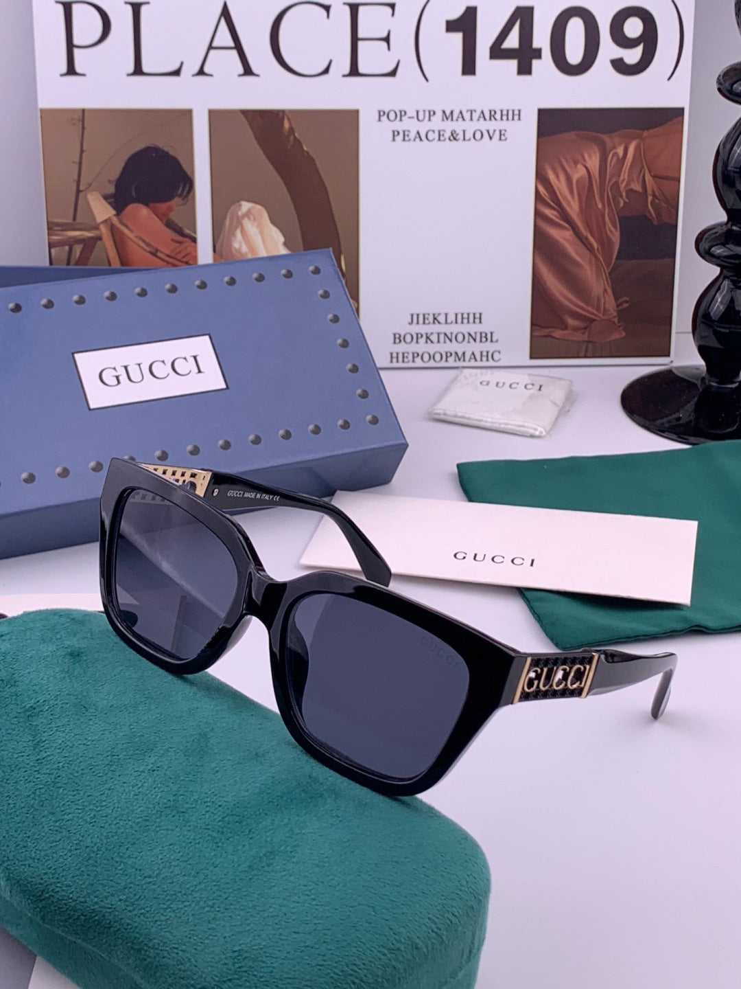 Gucci G16911 Square Gold Lens Sunglasses for Men & Women - 398318 - detail image 2