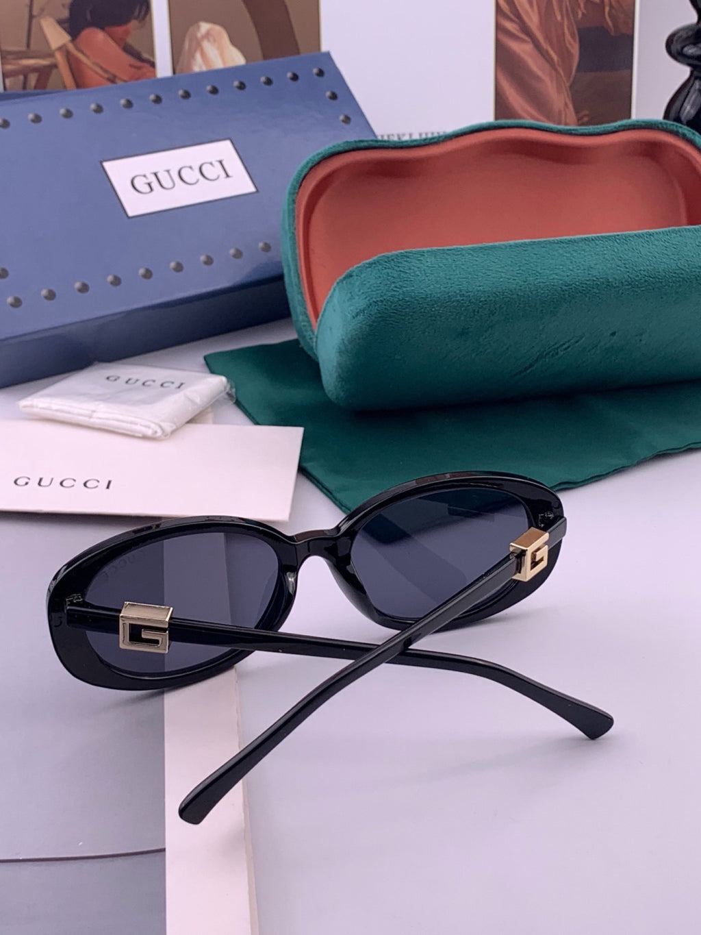 Gucci G35805 Square Black Lens Sunglasses for Men & Women - 398319 - detail image 5