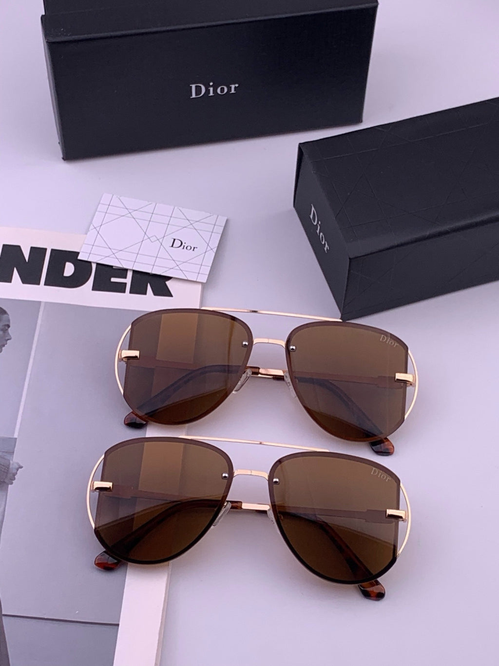 Dior D4500 Fashion Orange Lens Sunglasses for Men & Women - 415486 - detail image 7