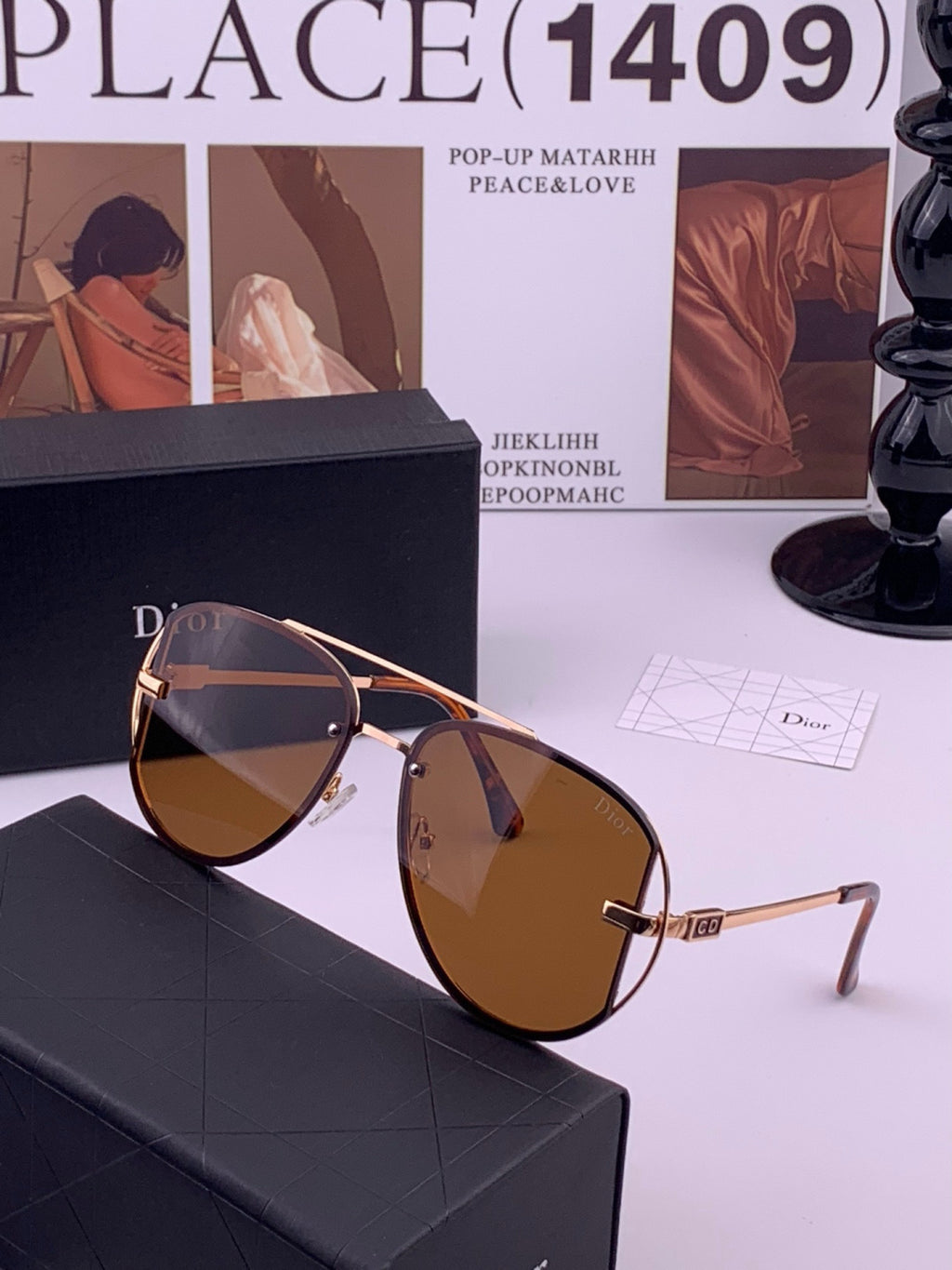 Dior D4500 Fashion Orange Lens Sunglasses for Men & Women - 415486 - detail image 2