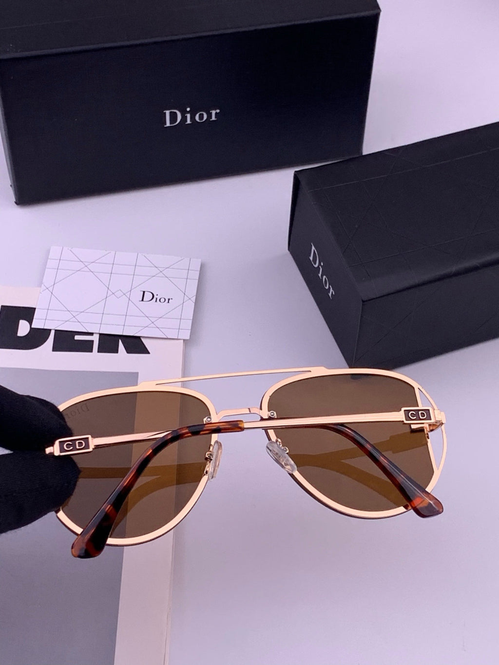 Dior D4500 Fashion Orange Lens Sunglasses for Men & Women - 415486 - detail image 4