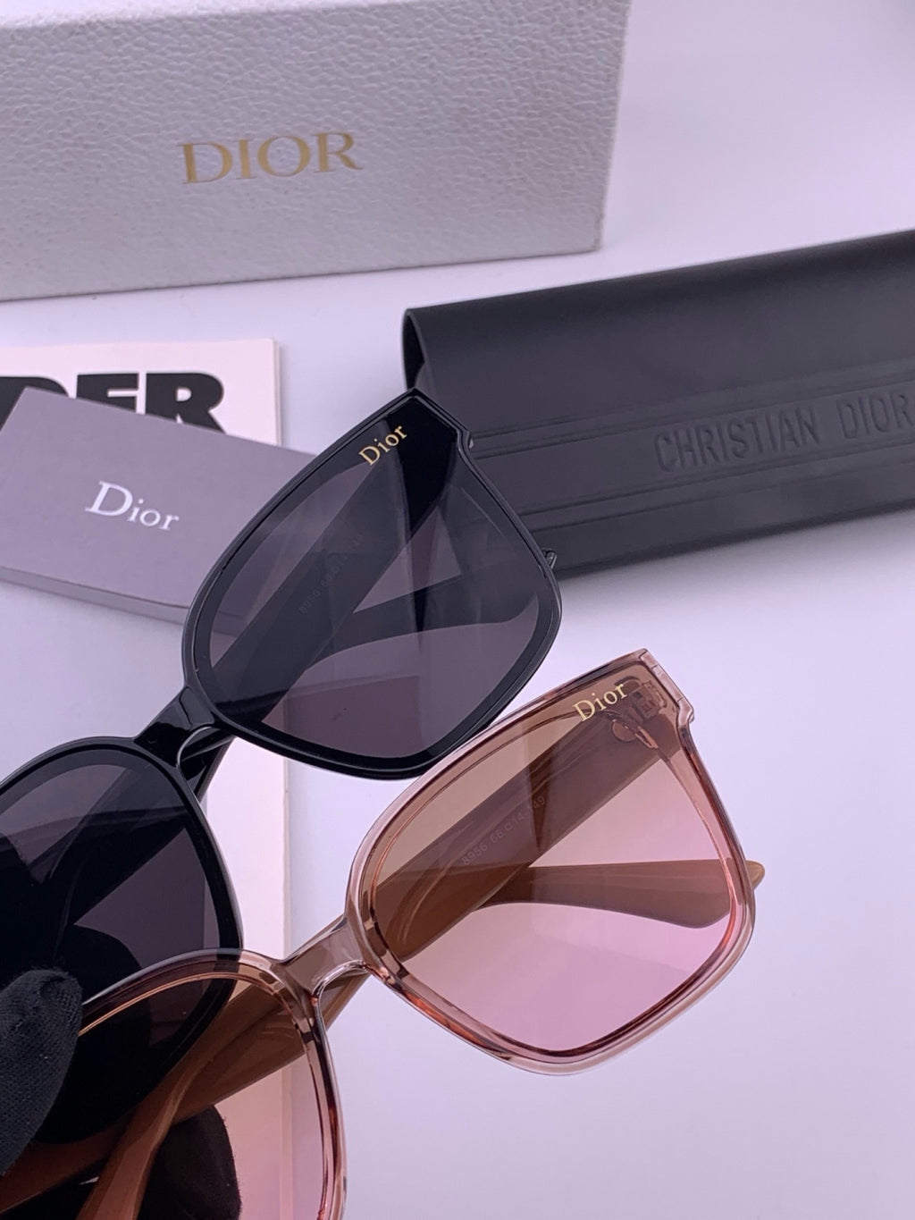 Dior D6895 Square Pink Lens Sunglasses for Men & Women - 415481 - detail image 4