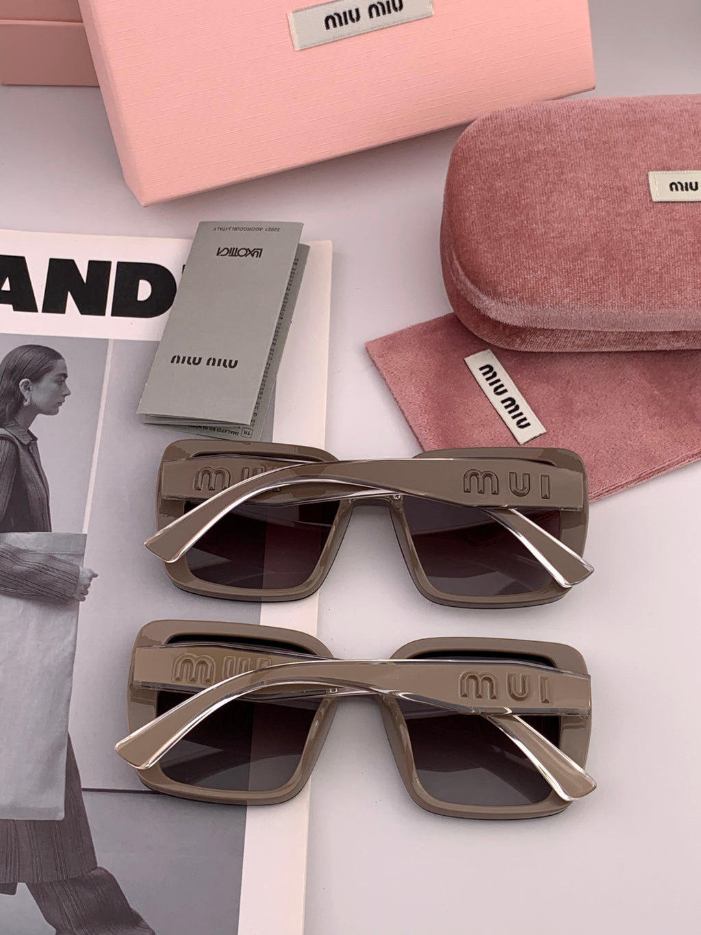 Miu Miu M5550 Fashion Black Lens Sunglasses for Men & Women - 416267 - detail image 7