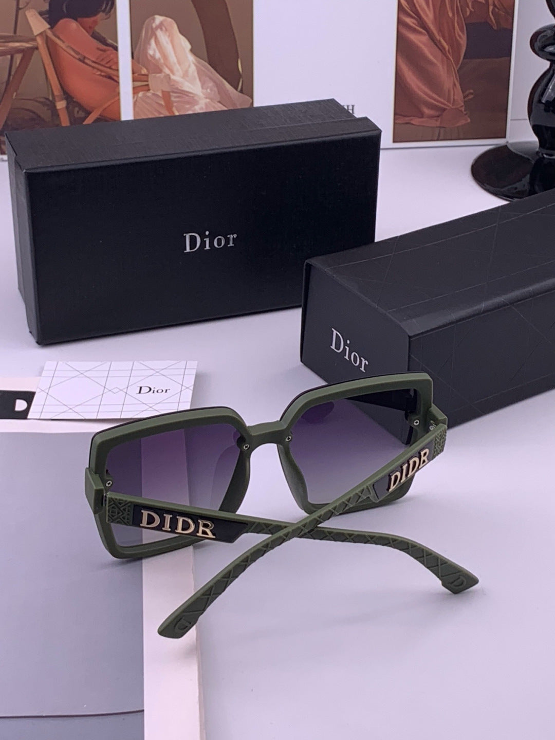 Dior CD2590 Polarized Square Black Lens Sunglasses for Women - 415522 - detail image 5