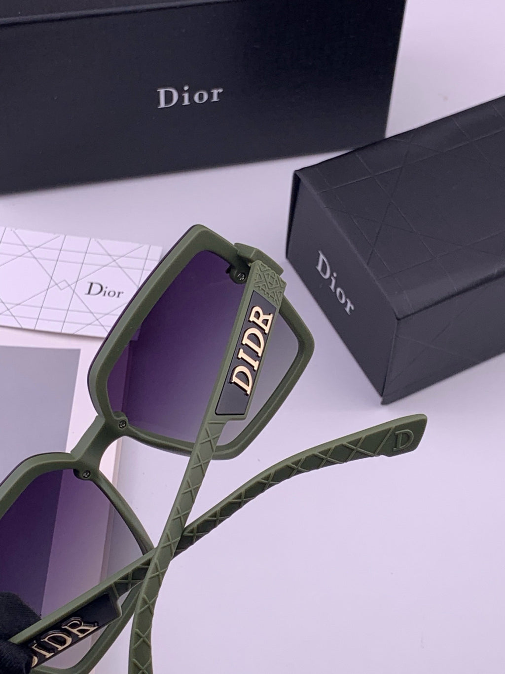 Dior CD2590 Polarized Square Black Lens Sunglasses for Women - 415522 - detail image 3