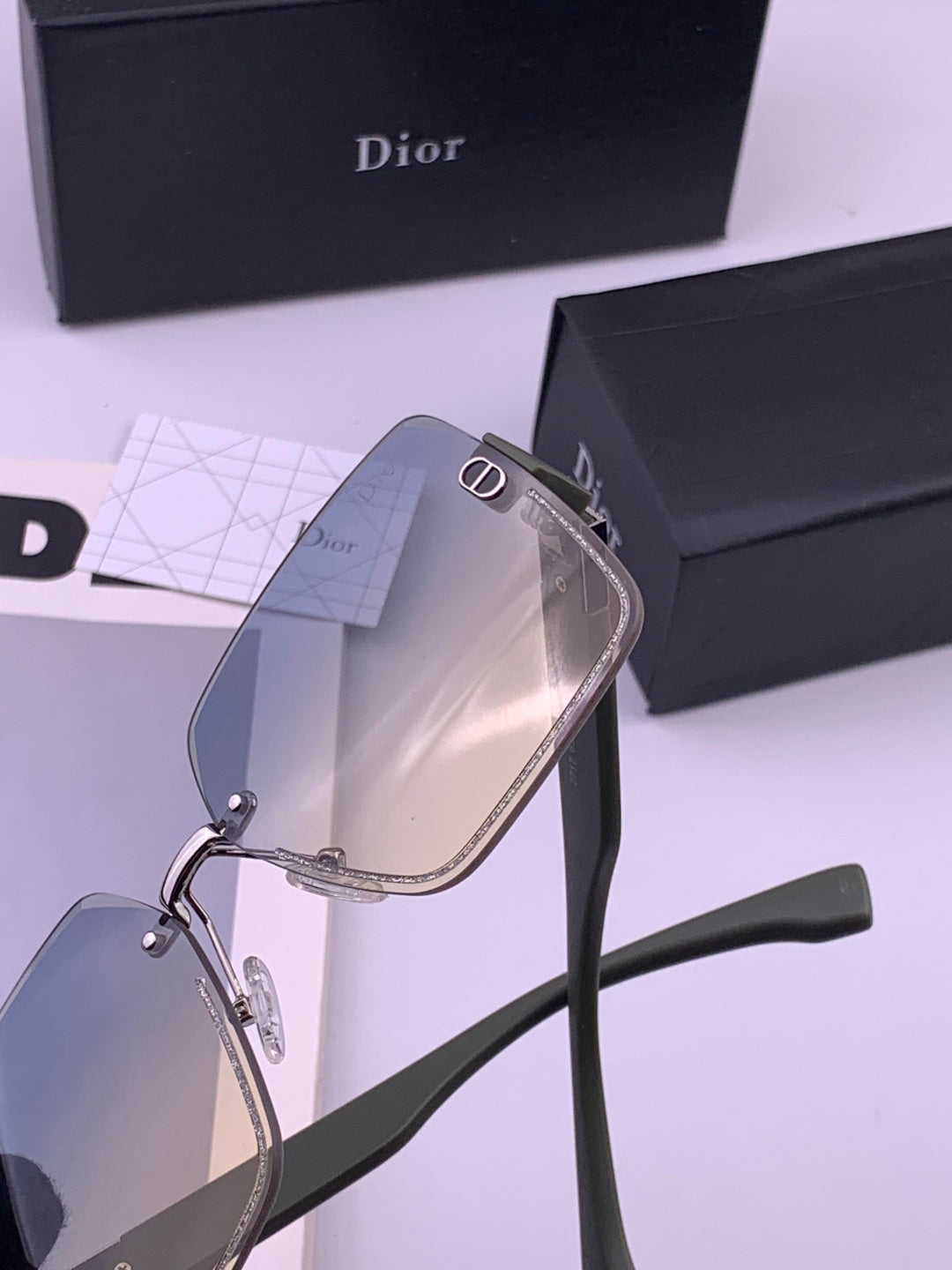 Dior D7771 Square Gold Lens Sunglasses for Men & Women - 415523 - detail image 6