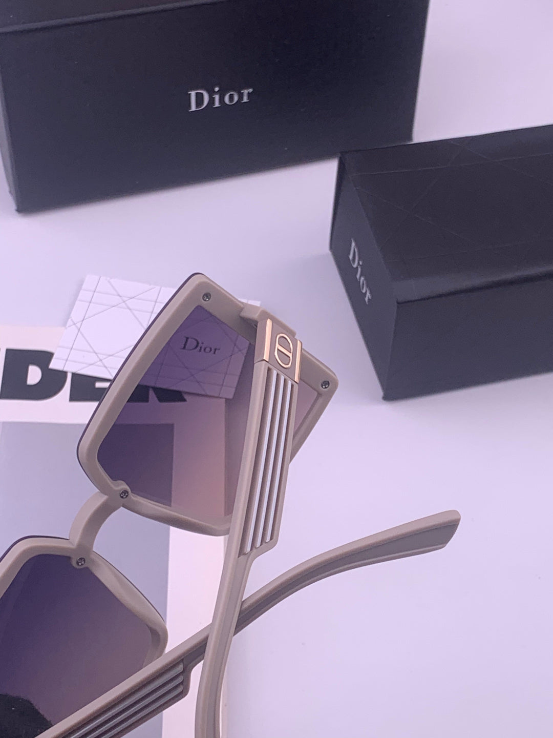 Dior D1297 Polarized Square Gold Lens Sunglasses for Men & Women - 415527 - detail image 4