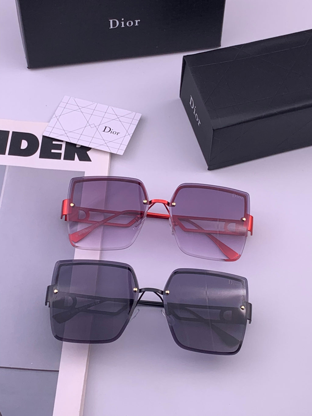 Dior D9681 Square Gold Lens Sunglasses for Men & Women - 415529 - detail image 7
