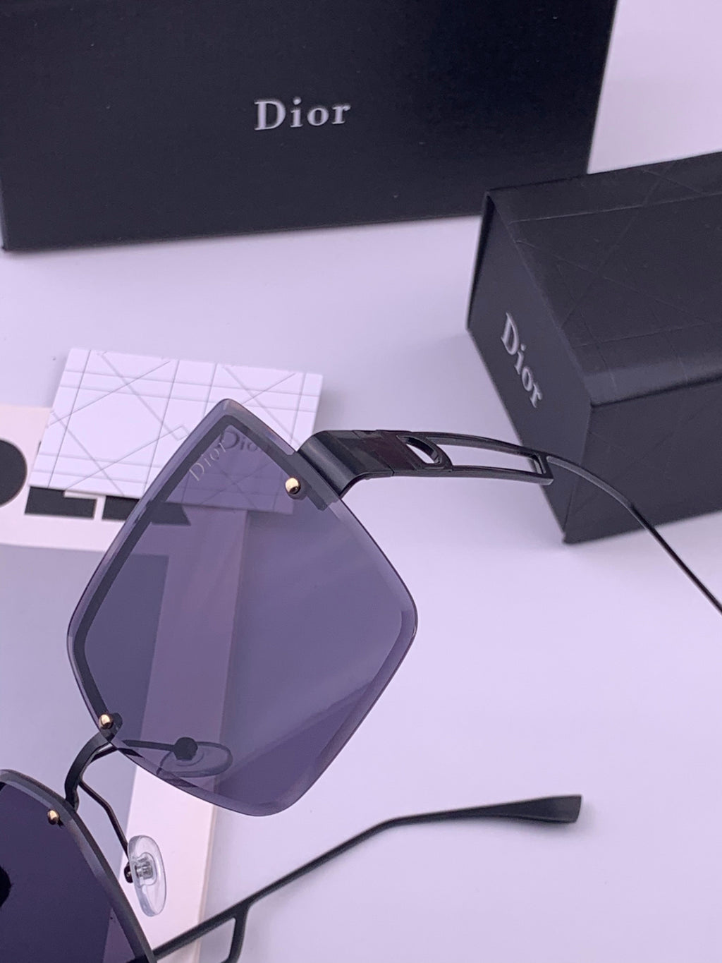 Dior D9681 Square Gold Lens Sunglasses for Men & Women - 415529 - detail image 4