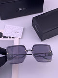 Dior D9681 Square Gold Lens Sunglasses for Men & Women - 415529