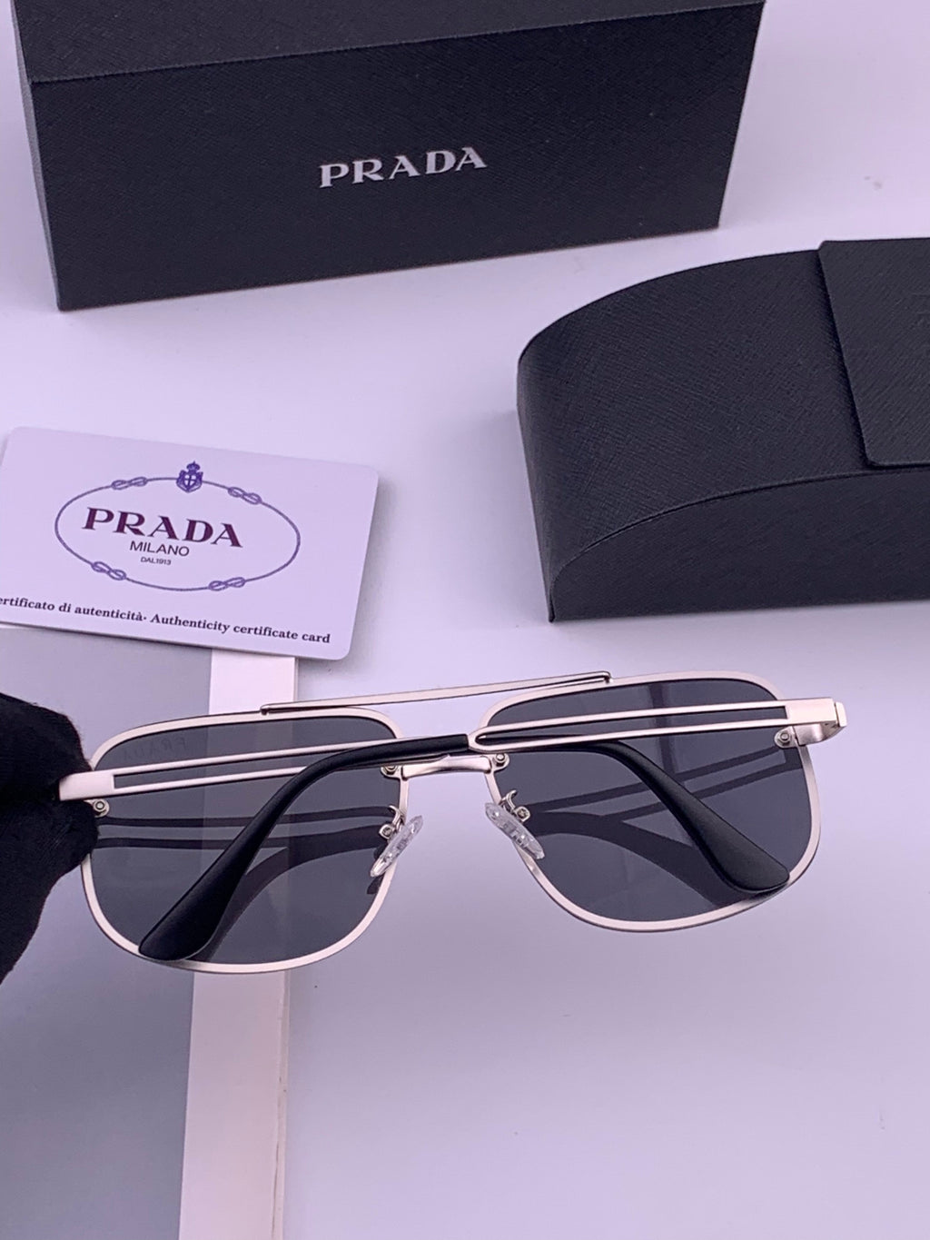 Prada P880665 Polarized Fashion Gray Lens Sunglasses for Men - 415667 - detail image 4